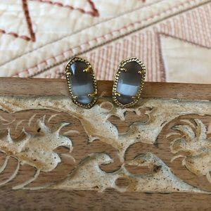 Kendra Scott Ellie Stud Earrings in Slate w/Gold